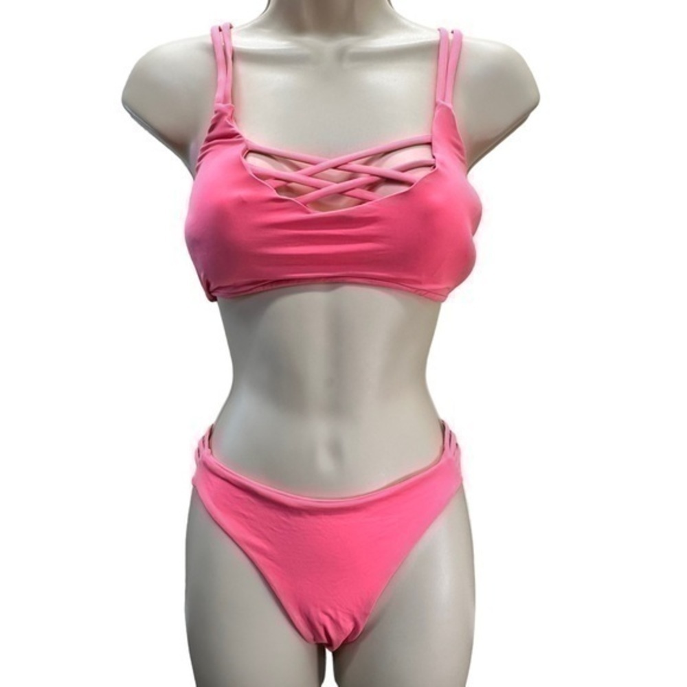 tinibikini pink peach bikni two piece